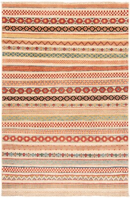 Kelim Relief 153x98 cm Handgewebter Orientteppich Kilim Carpet Rug Beige