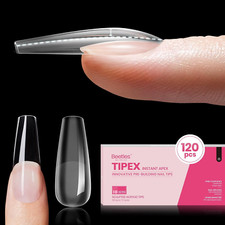 Beetles Tipex Instant Apex Nail Tips,120Pcs Pre-Building & Pre-Etched Gel Nai...