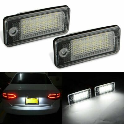 2x 18 Set LED SMD License Plate Lights For Audi A3 8P A4 B6 A6 C6 S6 4F Q7 DE