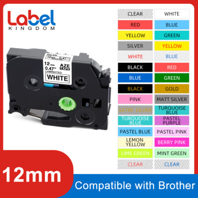 Compatible For Brother P-Touch Label Maker Tape TZe 6-24mm Laminated All Colors