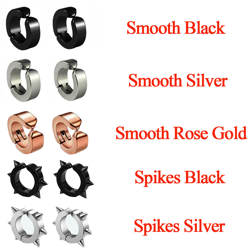 Clip-On 3.5cm Hoop Earrings - Silver Tone White Gold Plated, No Piercing Needed 14 thumbnail image
