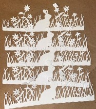   5 EASTER BUNNY GRASS   cardstock paper die cut embellishments
