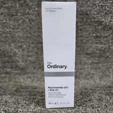 The Ordinary Niacinamide 10% + Zinc 1% Blemish  (1oz/30ml) New in Box Authentic 