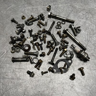 OEM GOOD USED 3HP JIFFY ICE AUGER MODEL 30 MISC. HARDWARE FROM 2 ENGINE TEARDOWN