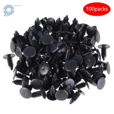 200Pieces 8mm For Car Auto Fender Hole Plastic Rivets Fastener Push Clips Clip