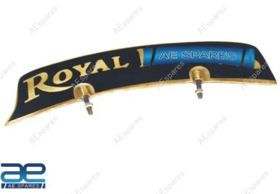 Plaque d'immatriculation en laiton garde boue avant pour moto Royal Enfield - Photo 1/4