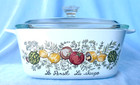 A1 1/5  1.5 L/Quart Corning Ware Casserole Lid Spice of Life Le Persil La Sauge