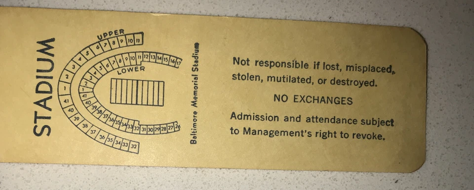Boleto de temporada 1960 Baltimore Colts talón libro vacío folleto cubierta Johnny Unitas Foto 2 de 3