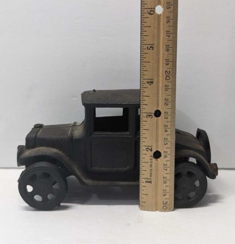 Vintage Cast Iron Ford Model T Toy Car - No Maker Mark 6 1/4" x 3 1/2" - 27 oz