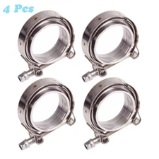 3 Inch V Band Clamp Kit Male Female Flange Stainless Steel SS Turbo Exhaust 4Pcs