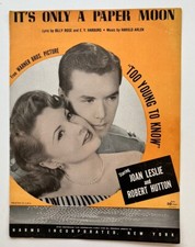 Vintage Sheet Music It's Only A Paper Moon Sheet Music Rose Harburg Arlen 1933 Vintage Sheet Music It's Only A Paper Moon Sheet Music Rose Harburg Arlen 1933