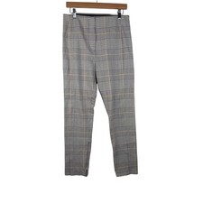 Ann Taylor Plaid High Rise Dress Pants size 10 Beige/Black/Yellow