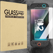 2-Pack Screen Protector for Nintendo Switch 2 2025 Tempered Glass Clear Film