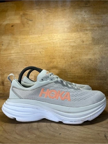 Hoka One One Bondi 8 REFLECTIVE Womens Size 7.5 Running Shoes Sneakers Gray deal from eBay