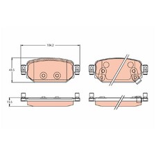 Satz Bremsbeläge Bremsklötze hinten für Mazda 3 BM | 24170908