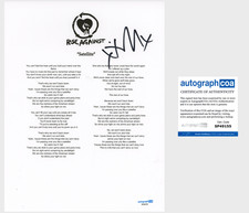 Tim Mcilrath 'Rise Against' Band Signed Lyric Sheet 'Satellite' ACOA
