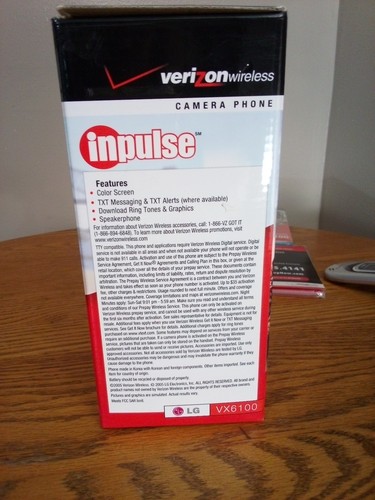 LG VX6100 Verizon Wireless Vintage Y2K Cell Phone IN BOX/PAPERWORK/ CAR CHARGER - Picture 12 of 16