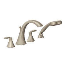 MOEN Voss T694BN 2-Handle Tub Deck Mount Roman Tub Faucet with Hand Shower in