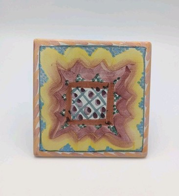 MacKenzie-Childs Keukenhof 6'' Square Ceramic Tile Trivet Plaque 1993 Mark