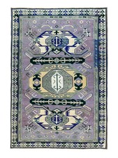 Tappeto Oushak annodato a mano 8x10 tenue lavanda lilla viola lana tappeto zona turca