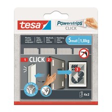 tesa Powerstrips CLICK Klettstreifen SMALL, wei&szlig; 1 bis 60 Stk SPARE 71%