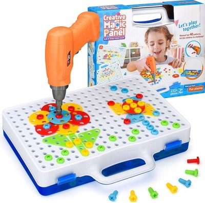 Montessori Lernspielzeug Bohrmaschine Werkzeug 151 Teile Kinder Geschenk Lernset