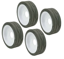 (4 Pack) SkyJack 158437 Scissor Lift Tires 12 x 4, - Plain | Non-Marking Whee...