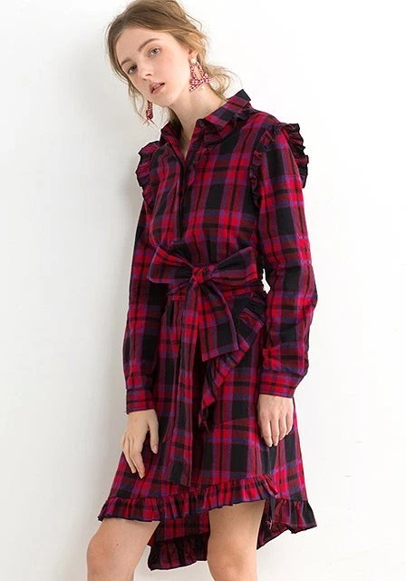 Robe Portefeuille MAJE Rouge - Taille 38 - Viscose - Style Décontracté Chic