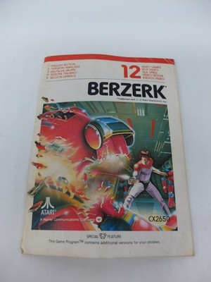 Atari 2600 Berzerk Anleitung KEIN SPIEL !!! Reinschauen !!!