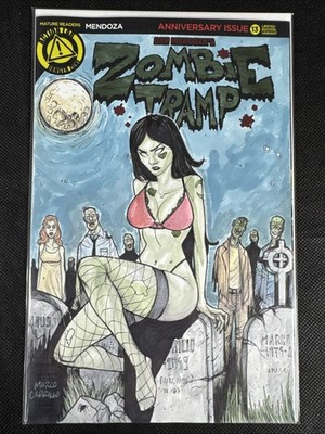 Zombie Tramp #13 Dan Mendoza Original Art Hand Drawn Sketch Variant Cover