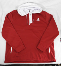Men's Colosseum Alabama Crimson Tide 1/4 Zip Pullover Hooded Sweatshirt 2XL