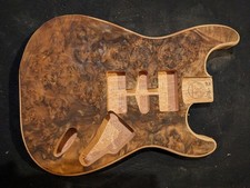 ST Guitar Body, Mahogany, WALNUT BURL veneer, Hard Tail, MADE IN USA - #2-401