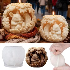 3D Candle Mold Silicone Soap Mold DIY Handmade Craft Wax Silicone Mould 