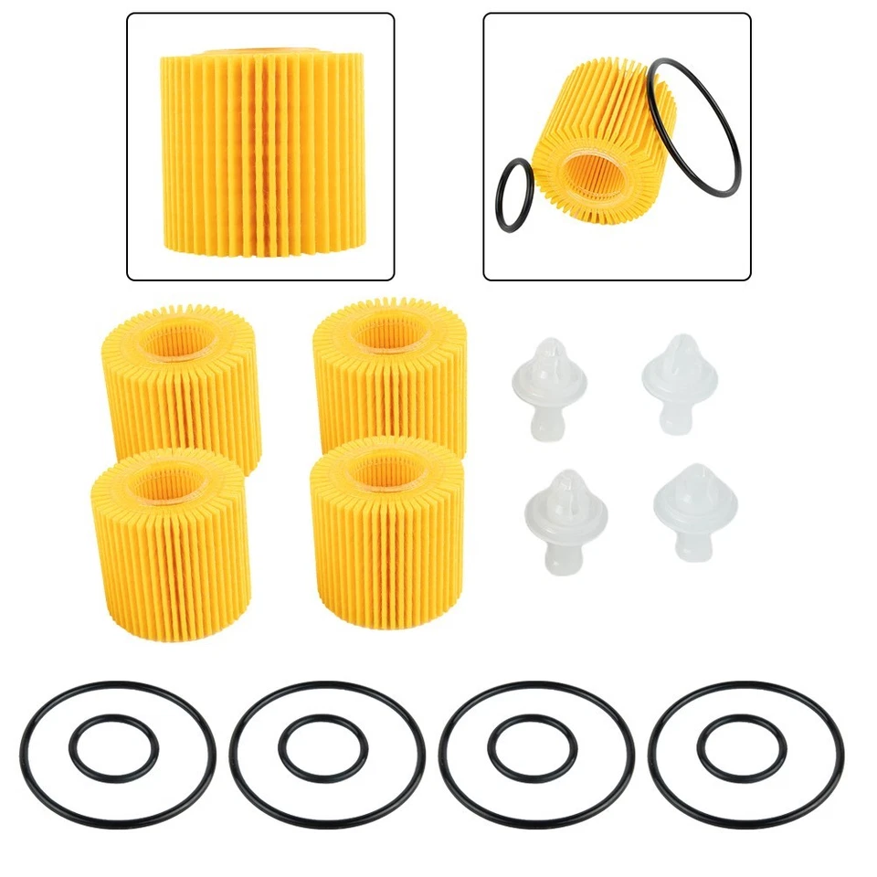 New 4PCS Oil Filter / Oil Filter Element For Toyota Corolla #04152-YZZA6 - Image 2 of 4