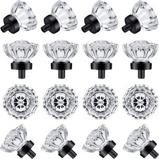 Matte Black Glass Cabinet Knobs Vintage, Crystal Drawer Knobs and Pulls Dresse