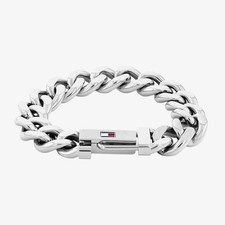 Genuine Tommy Hilfiger Wild Silver Tone Bracelet 2790637 - 19cm