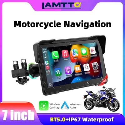 7'' Motorrad Apple CarPlay Android Auto Autoradio GPS Navi Navigator Wasserdicht