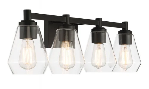 Minka Lavery 5704 Clarity 4 Light 32"W Vanity Light - Coal - Picture 4 of 11