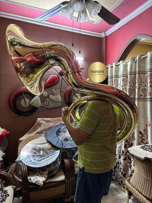 HAHAPA HANDMADE BRASS FINISH 25'' SOUSAPHONE BRASS MADE TUBA FREE SHIPPING