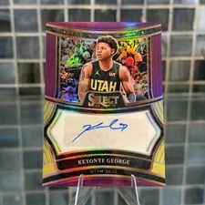 2024-25 Panini Select - Signatures Keyonte George #SIG-KEY Purple Prizm /75 (AU)