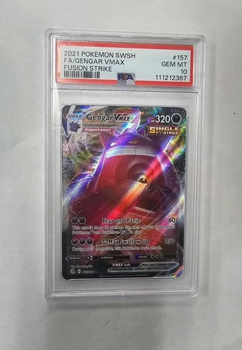 Psa 10 Gengar VMAX 157/264 Swsh08: Fusion Strike