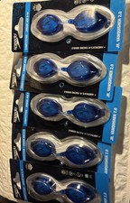 Speedo Competitive Jr. Vanquisher 2.0 Swim Goggles, Blue Age 6-14 5 Pairs