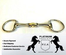 Eggbutt Snaffle Horse Bit German Silver 25 Degree Lozenge Double Joint All Sizes