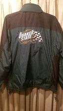 QUAKER STATE RACING JACKET  XLARGE..lightweight..sewn on ..full zip..w/ hood