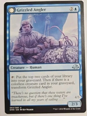 MTG Magic The Gathering Card Grisly Anglerfish Grizzled Angler Creature EMN 2016