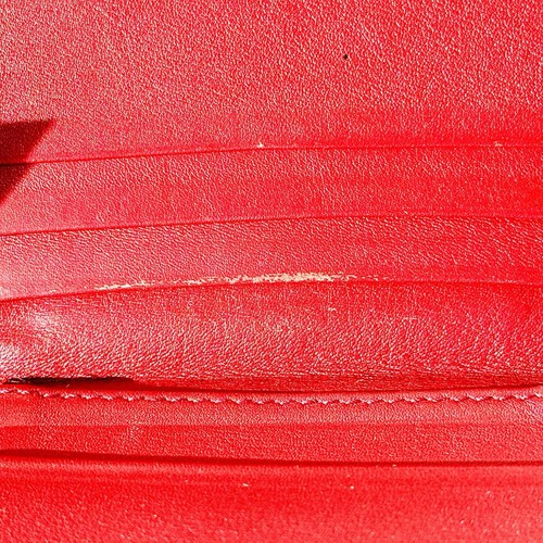 FERRAGAMO Black/ Red Gancini Credit Card Holder Made In Italy - Pre Loved 66A062 - Picture 4 of 11