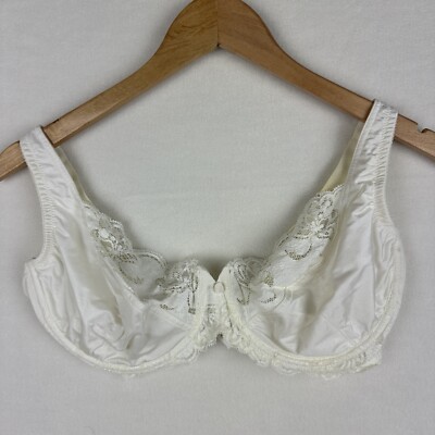 VOGUE DESSOUS 40C Underwire Lightly Lined Full Coverage Bra Lace Ivory #8270