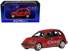 2001 CHRYSLER PT CRUISER DARK RED MET. 1/64 MODEL CAR BY AUTOART 20062
