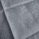White Embossed Cloth Napkins Set of 4 Polyester Liturgical Pattern Formal Easter