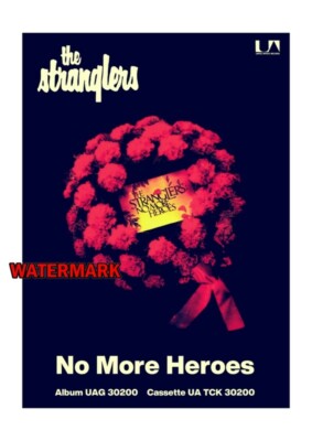 The Stranglers Posterdruck - A3 - No More Heroes - Punk Rock - Punk 1977
